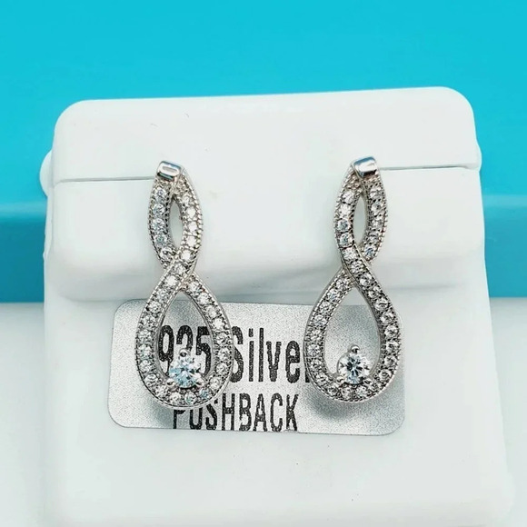 "925 Sterling Silver CZ Beautiful Earrings for Women, 1USPAR4225 - Picture 11 of 11
